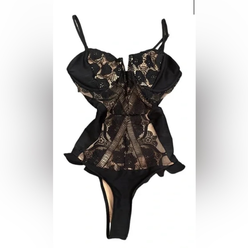For love and lemons black lace swimsuit